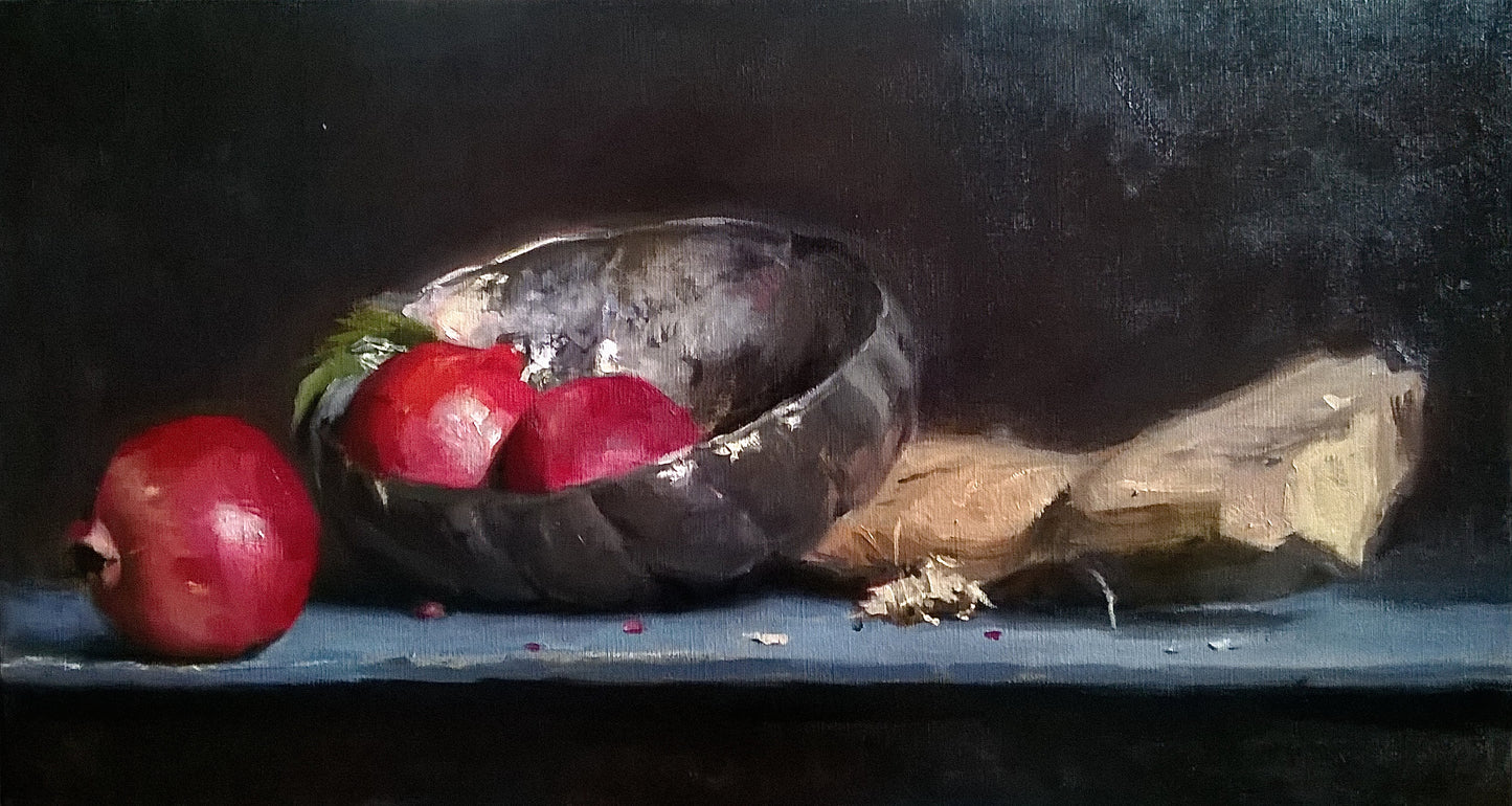 Silver with Pomegranates
